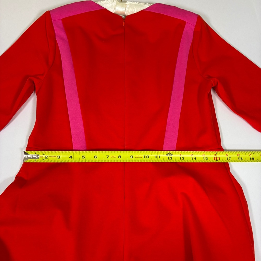 Boden Dress Red 12 Fit and Flare NEW quiet luxury fully lined knit cotton blend - Picture 5 of 10